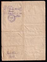 1949 Marhalevél illetékbélyeggel