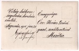 1915 Segesvár, Schässburg, Sighisoara; Osztrák-magyar katonai kórház sebesültekkel és ápolónőkkel / ...