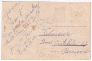 1925 Előpatak, Valcele; Erzsébet forrás, kiránduló autó / Izvorul Elisabeta / mineral water spring, ...