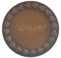 1967. "Öntödei Vállalat" kétoldalas bronz emlékérem, hátoldalon gravírozva "PV. NAGYG...