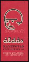 cca 1940 Áldás kávépótló, art deco számoló cédula, 13x6 cm.
