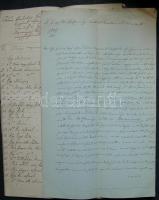 1845-1847 Hétszemélyes Tábla ítéletéről szóló okmány és ingó-árverési összeírás