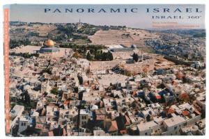 Aviad Kleinberg: Panorama Israel - Israel 360°. Bnei Brak, é.n., Steimatzky. Rendkívül gazdag képanyaggal, színes, kihajtható panorámaképekkel. Angol nyelven. Kiadói kartonált papírkötés, kiadói papír védőborítóban.