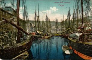 1910 Fiume, Rijeka; Canale della Fiumara. Divald Károly 2182-1909. (EK)