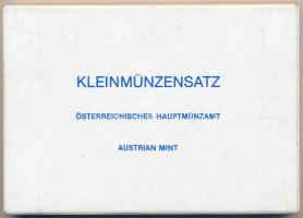 Ausztria 1983. 2gr-20Sch (8xklf) forgalmi sor + Bécsi Verde zseton, eredeti tokban T:PP Austria 1983. 2 Groschen - 20 Schilling (8xdiff) coin set + Vienna Mint token, in original case C:PP