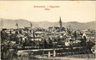 Nagyszeben, Hermannstadt, Sibiu; látkép / general view (non PC) (vágott / cut)