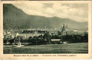 1927 Brassó, Kronstadt, Brasov; Brasovul vazut de pe cetatuie / Kronstadt vom Schlossberg gesehen / Brassó a Fellegvárról nézve. W. Hiemesch kiadása / general view (fa)