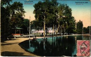 1911 Kolozsvár, Cluj; Sétatéri tó. Gombos Ferenc kiadása / promenade, lake (EK)