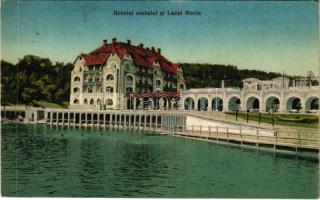 Vízakna, Salzburg, Ocna Sibiului; Hotelul statului si Lacul Horia / szálloda, fürdő / hotel, spa, bath, lake (EK)