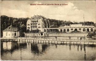 1929 Vízakna, Salzburg, Ocna Sibiului; Hotelul statului si Lacurile Horia si Crisan / szálloda, fürdő / hotel, spa, bath, lake (EK)