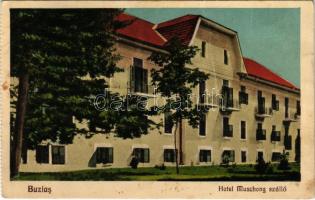 1929 Buziásfürdő, Baile Buzias; Hotel Muschong szálloda / hotel, spa (fa)
