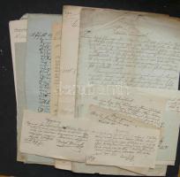 cca 1810-1860 Bírósági beadványok, kötelezvények, egyéb jogi iratok 20 db