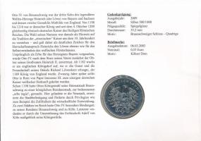 Németország 2009. "IV. Ottó koronázásának 800. évfordulója - Braunschweigi kastély" jelzet...