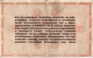 1946. 100.000.000AP vízjel nélkül, fehér papíron, hátlapi szöveg vastag betűvel T:II