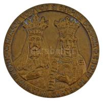 Románia 1967. 450 éves az argesi kolostor kétoldalas bronz emlékérem (59mm) T:AU,XF Romania 1967. 450th anniversary of the manastir in Arges two-sided bronze medallion (59mm) C:AU,XF