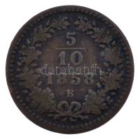 1858B 5/10kr Cu Körmöcbánya T:F patina