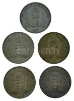 1926-1939. 1P Ag (5xklf) teljes sor! T:AU,XF patina Adamo P6