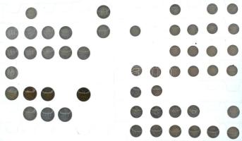 Németország ~200db-os Pfennig érmetétel Kelet- és Nyugat-Németországból, műanyag berakólapokon T:vegyes Germany ~200pcs Pfennig coin lot from East and West Germany, on plastic sheets C:mixed