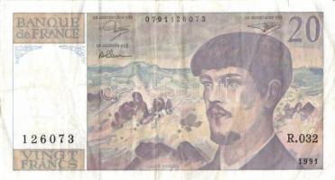 Franciaország 1980. 20Fr + 1991. 20Fr T:II