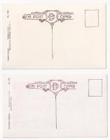 Tennis Comic - 5 db régi amerikai tenisz humor képeslap / 5 pre-1945 American sport postcards