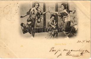 1898 (Vorläufer) Dancing party with Japanese geishas / Japán gésák táncolnak