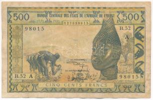 Nyugat Afrikai Államok / Benin DN (1961-1964.) 500Fr T:F fo. Western African States / Benin ND (1961-1964.) 500 Francs C:F spotted Krause P#202B