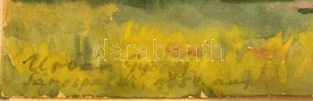 Urbán György (1936-2011): Sárospataki részlet. Akvarell, papír, jelezve balra lent, kartonra kasíroz...