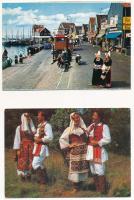 25 db MODERN népviseletes képeslap / 25 modern folklore motive postcards