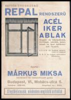 cca 1930 REPAL acél ablak, képes reklám nyomtatvány hajtva 4p