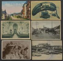 Kb. 127 db RÉGI magyar és külföldi város és motívum képeslap vegyes minőségben / Cca. 127 pre-1945 H...