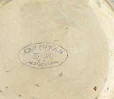 Ezüstözött fém tokos mechanikus, zsebóra, működik, d: 44 mm