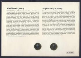 Jersey 1991. 1Ł + 1992. 1Ł (aranyozva) érmés borítékon elsőnapi bélyegzős bélyegblokkal, hátoldali i...
