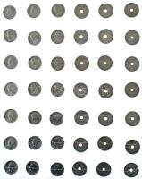 1950-1965. 2f-5f Al (42x) T:AU-VF patina