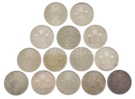 1992-1994. 200Ft "MNB" "Deák" (14x) T:AU-XF patina Adamo F13, F13.1