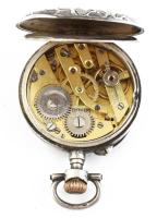 Ezüst tokos mechanikus, női zsebóra, működik, jelzett, d: 29 mm