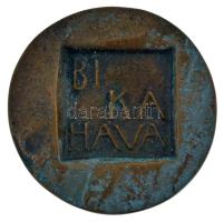 Ligeti Erika (1934-2004) DN "Bika hava" Br emlékérem (40mm) T:XF patina