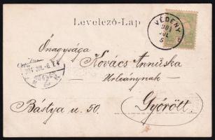 1904 Lány magyaros viseletben, postázott fotólap Friedery Albert győri műterméből. 13,5x9 cm