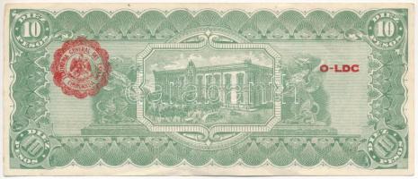 Mexikó / Forradalom / Chihuahua 1915. 10P hátoldalán piros felülbélyegzés T:F szép papír
Mexico / R...