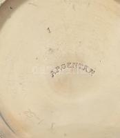 Ezüstözött mechanikus zsebóra, számlapon kis sérülés, működik, m: 50 mm