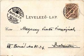 1899 (Vorläufer) Komárom, Komárno; Kőszűz, Régi és új várkapu / rock statue, old and new castle gate...