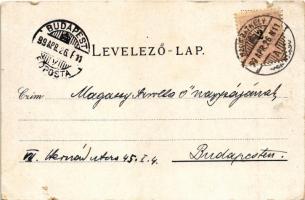 1899 (Vorläufer) Komárom, Komárno; Klapka tér és szobor, Városháza, Fő tér, Nádor utca, Vármegye utc...