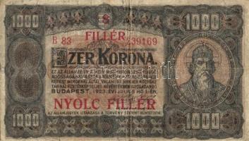 1923. 1000K 8f fny-sal T:III/IV+