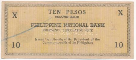 Fülöp-szigetek / Iloilo 1941. 10P T:F Philippines / Iloilo 1941. 10 Pesos C:F
Krause P#S309a