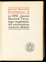 Jancsó Benedek emlékkönyv. Szerk.: Asztalos Miklós. Bp., 1931, Kir. M. Egyetemi Nyomda, 1 t.+413+1 p. + 1 t. Kiadói aranyozott félbőr-kötés, a borítón kopásnyomokkal.