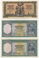 Görögország 1939. 1000Dr (2x) + 1942. 5000Dr T:F Greece 1939. 1000 Drachmai (2x) + 1942. 5000 Drachmai C:F