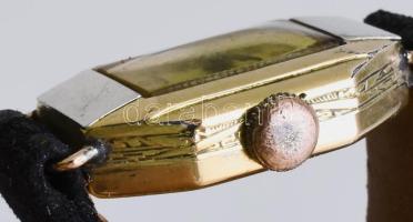 Fanex 18k arany tokos női karóra, gyöngyház számlappal, működik, jelzett, 14x26mm