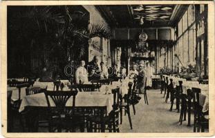 Kolozsvár, Cluj; Gambrinus étterem, belső vendégekkel és pincérekkel / restaurant, interior with guests and waiters (r)