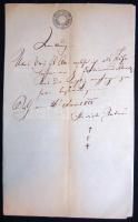 1848-1853 2 db szignettás irat / 2 documents with signetta