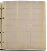 "Numis" zöld műbőr gyűrűs érmetartó album 11db berakólappal, klf méretű érmék számára, has...