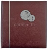 Numis barna műbőr gyűrűs érmetartó album 11db berakólappal, klf méretű érmék számára, használt, szép állapotban